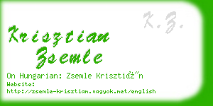 krisztian zsemle business card